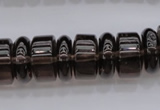 CRB188 15.5 inches 6*16mm – 10*16mm rondelle smoky quartz beads