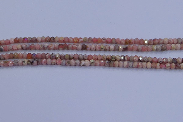 CRB1881 15.5 inches 2*3mm faceted rondelle rhodochrosite beads