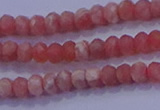 CRB1884 15.5 inches 2*3mm faceted rondelle rhodochrosite beads