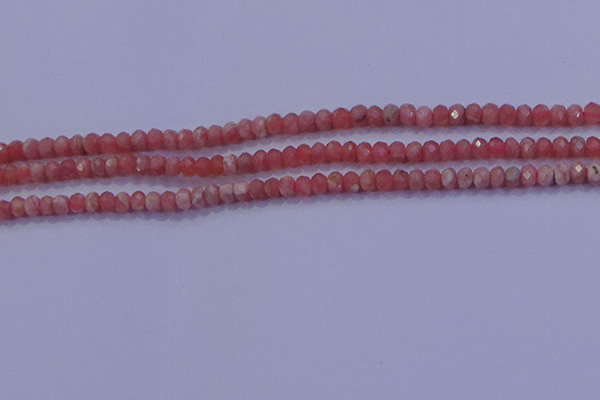 CRB1884 15.5 inches 2*3mm faceted rondelle rhodochrosite beads