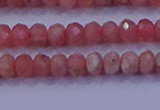 CRB1885 15.5 inches 2.5*4mm faceted rondelle rhodochrosite beads