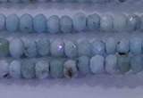 CRB1893 15.5 inches 2*3mm faceted rondelle larimar beads