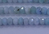 CRB1895 15.5 inches 3*5mm faceted rondelle larimar beads