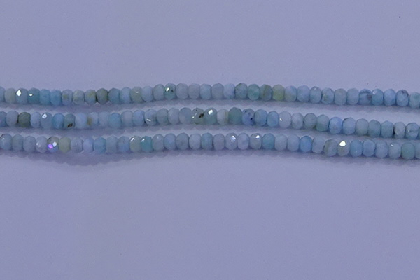 CRB1895 15.5 inches 3*5mm faceted rondelle larimar beads