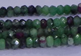 CRB1924 15.5 inches 2*3mm faceted rondelle ruby zoisite beads