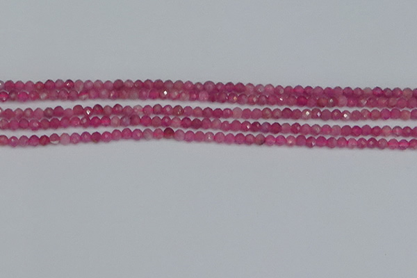 CRB1935 15.5 inches 2*3mm faceted rondelle pink tourmaline beads