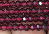 CRB1939 15.5 inches 2.5*4mm faceted rondelle red garnet gemstone beads