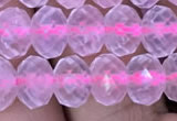 CRB1941 15.5 inches 6*8mm faceted rondelle rose quartz beads