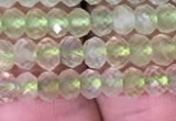 CRB1952 15.5 inches 3*4mm faceted rondelle prehnite gemstone beads