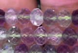 CRB1959 15.5 inches 4*6mm faceted rondelle fluorite gemstone beads