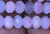 CRB1968 15.5 inches 4*6mm faceted rondelle morganite beads