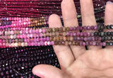 CRB1970 15.5 inches 3.5*5mm faceted rondelle tourmaline beads