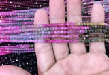 CRB1971 15.5 inches 3*4mm faceted rondelle tourmaline beads