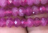 CRB1973 15.5 inches 3*5mm faceted rondelle pink tourmaline beads