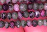 CRB1975 15.5 inches 3*4mm faceted rondelle ruby zoisite beads