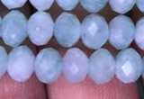 CRB1987 15.5 inches 4*6mm faceted rondelle amazonite gemstone beads