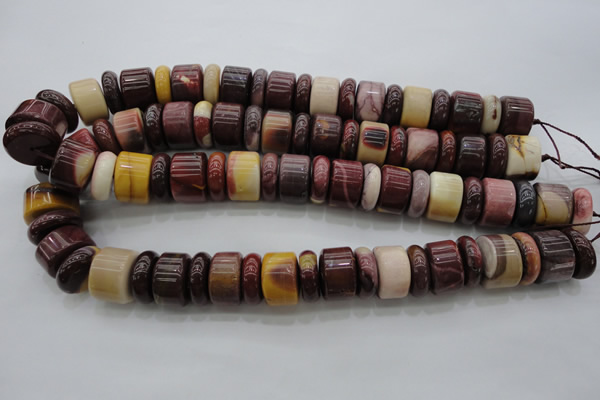 CRB199 15.5 inches 6*18mm - 13*18mm rondelle mookaite gemstone beads