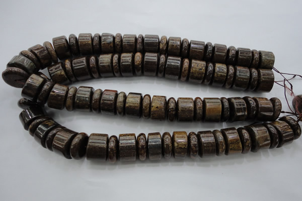 CRB200 15.5 inches 6*18mm - 13*18mm rondelle bronzite gemstone beads