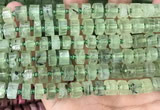 CRB2040 15.5 inches 7mm - 8mm faceted tyre prehnite beads