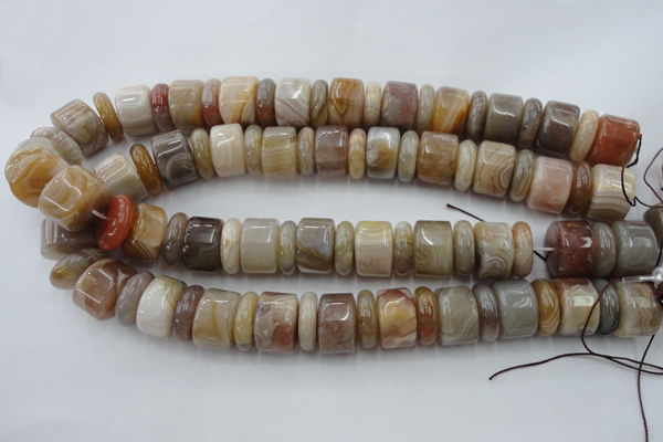 CRB205 15.5 inches 6*18mm - 13*18mm rondelle yellow agate beads