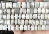 CRB2082 15.5 inches 11mm - 12mm faceted tyre grey moonstone beads