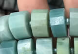 CRB2115 15.5 inches 7mm - 8mm faceted tyre amazonite beads