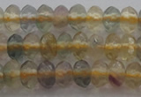 CRB214 15.5 inches 3*4mm faceted rondelle yellow fluorite beads