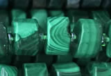 CRB2152 15.5 inches 11mm - 12mm faceted tyre malachite beads