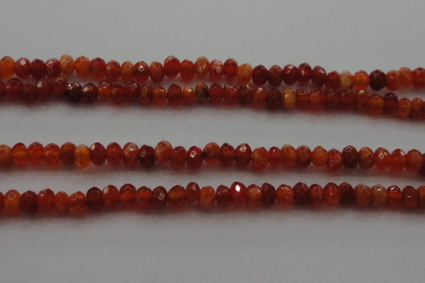 CRB216 15.5 inches 3*4mm faceted rondelle fire agate beads