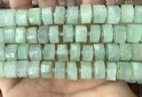 CRB2168 15.5 inches 13mm - 14mm faceted tyre light prehnite beads