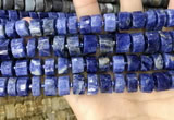 CRB2177 15.5 inches 12mm - 13mm faceted tyre sodalite beads