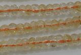 CRB221 15.5 inches 2.5*4mm faceted rondelle citrine gemstone beads