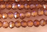 CRB2213 15.5 inches 2*3mm faceted rondelle orange garnet beads