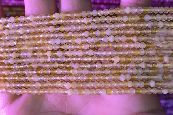 CRB2216 15.5 inches 2*3mm faceted rondelle yellow opal beads