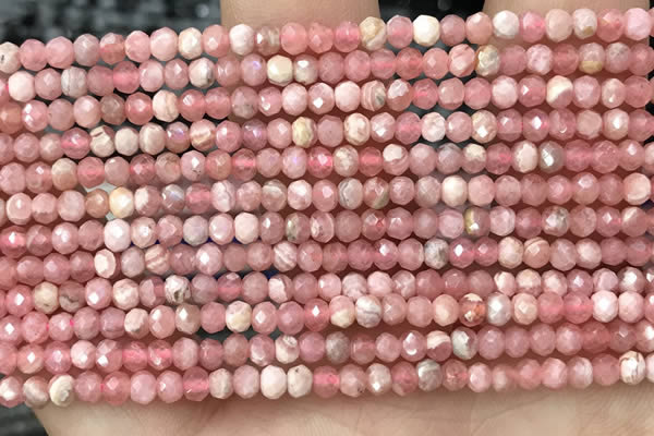 CRB2237 15.5 inches 2*3mm faceted rondelle rhodochrosite beads