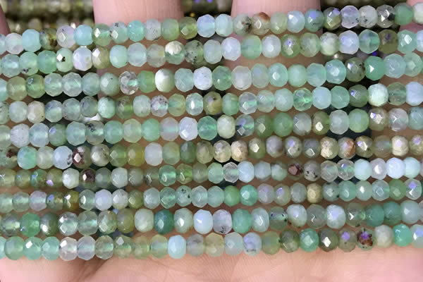 CRB2259 15.5 inches 3*5mm faceted rondelle Australia chrysoprase beads