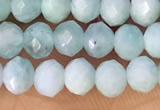 CRB2260 15.5 inches 3*4mm faceted rondelle amazonite beads