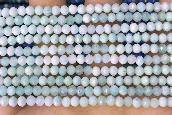 CRB2260 15.5 inches 3*4mm faceted rondelle amazonite beads