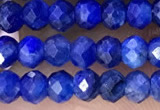 CRB2262 15.5 inches 3*4mm faceted rondelle blue kyanite beads