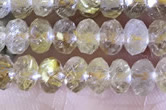 CRB2264 15.5 inches 3*5mm faceted rondelle golden rutilated quartz beads