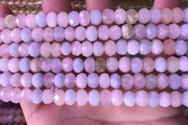 CRB2278 15.5 inches 5*8mm faceted rondelle morganite beads