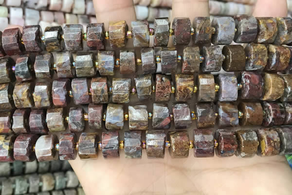 CRB2305 15.5 inches 7mm - 8mm faceted tyre pietersite beads