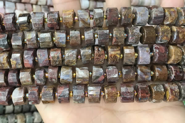 CRB2307 15.5 inches 10mm - 11mm faceted tyre pietersite beads