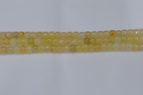 CRB2500 15.5 inches 6*8mm rondelle yellow jade beads wholesale