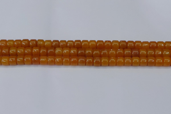 CRB2501 15.5 inches 6*8mm rondelle yellow jade beads wholesale