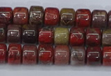 CRB2505 15.5 inches 6*8mm rondelle brecciated jasper beads