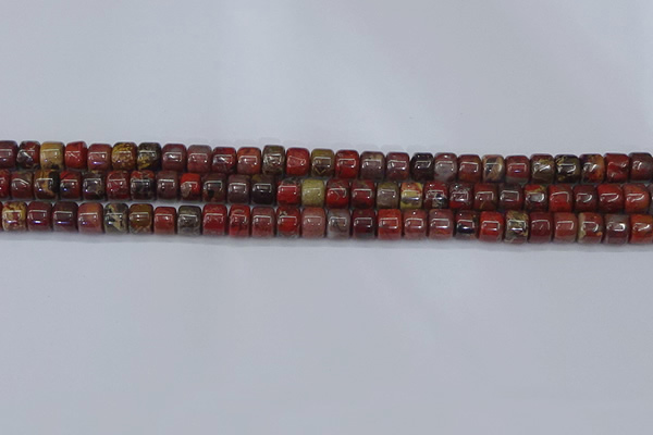 CRB2505 15.5 inches 6*8mm rondelle brecciated jasper beads