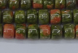 CRB2507 15.5 inches 6*8mm rondelle unakite gemstone beads