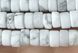 CRB2556 15.5 inches 2*4mm heishi white howlite beads wholesale