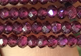 CRB2600 15.5 inches 2*3mm faceted rondelle red garnet beads